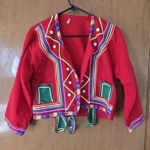 Colorful Kids Jacket with Embroidered Details